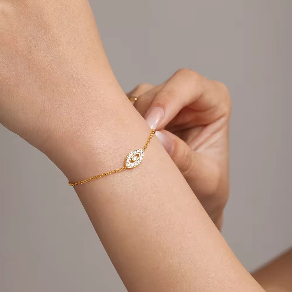 Gold Cz Eye