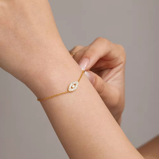 Gold Cz Eye