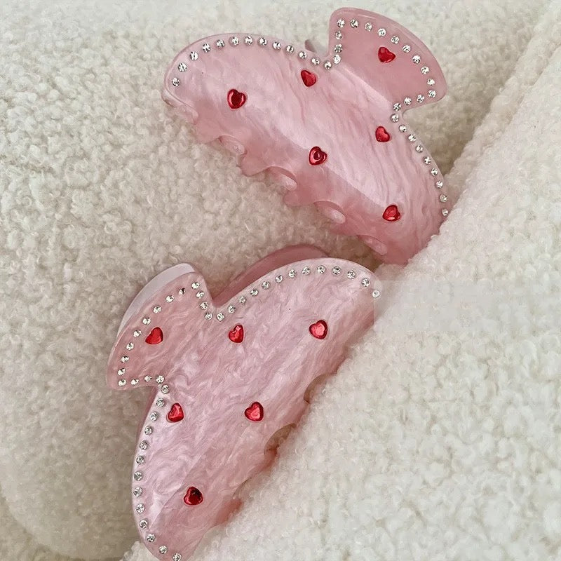 Pink Jelly Hair Clip