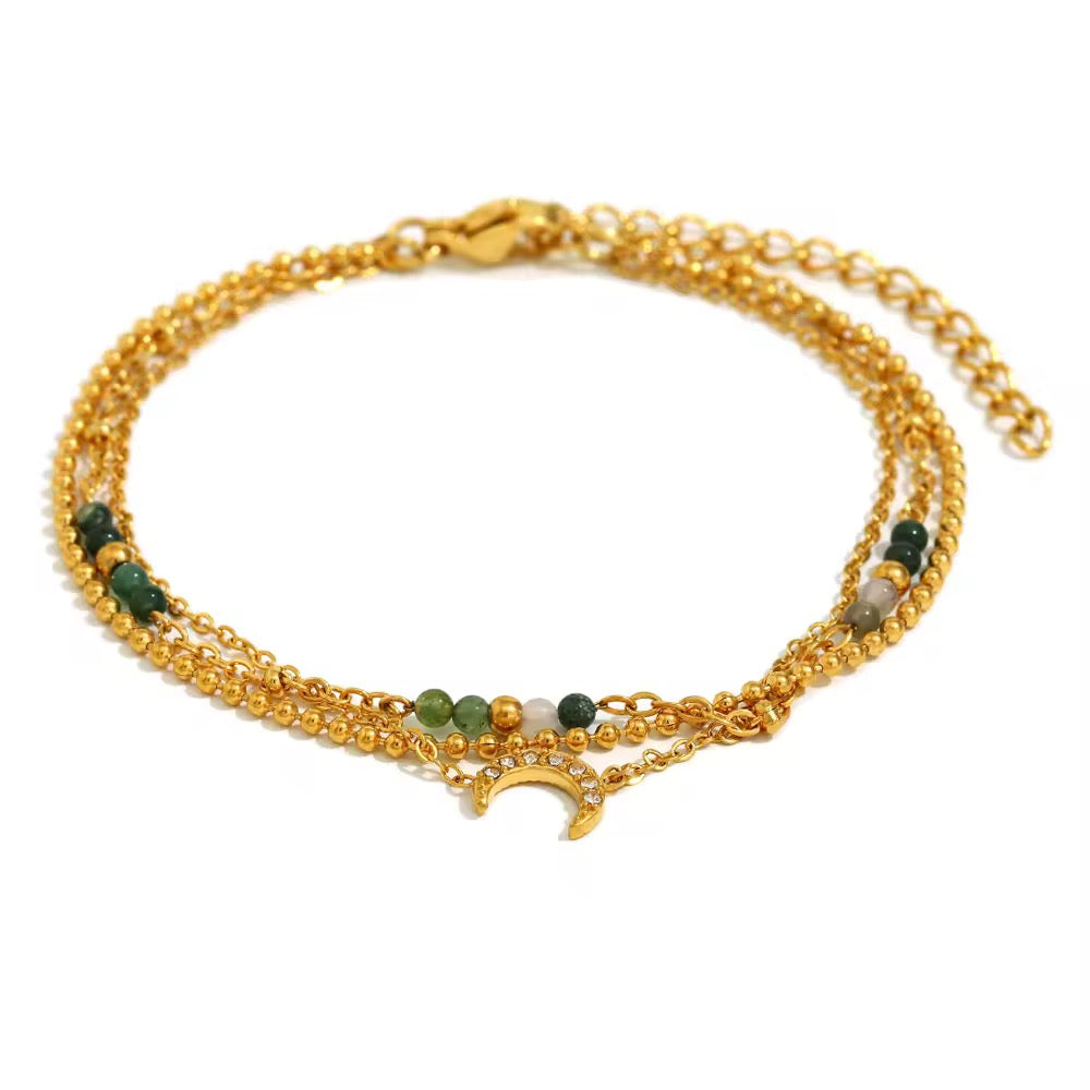 Moon Trilayer Bracelet