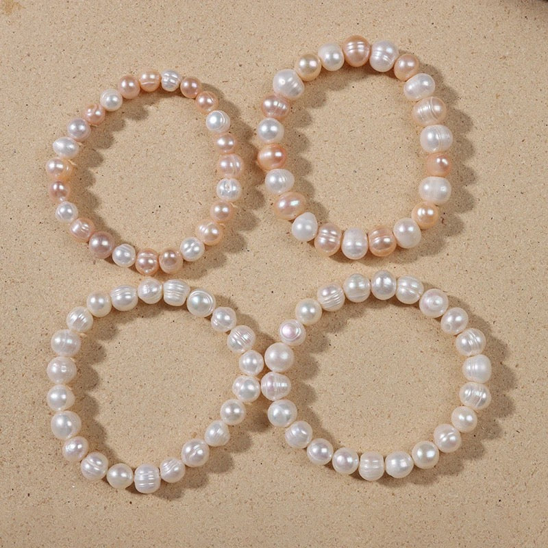 Real Pearl Stretchable Bracelet