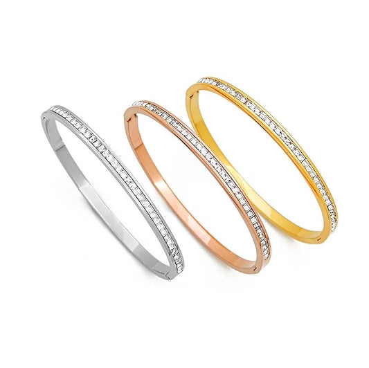 Sleek Zircon Bangle