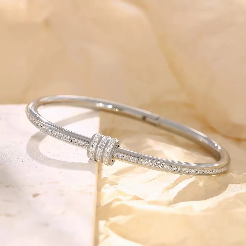 Silver Vise Bangle