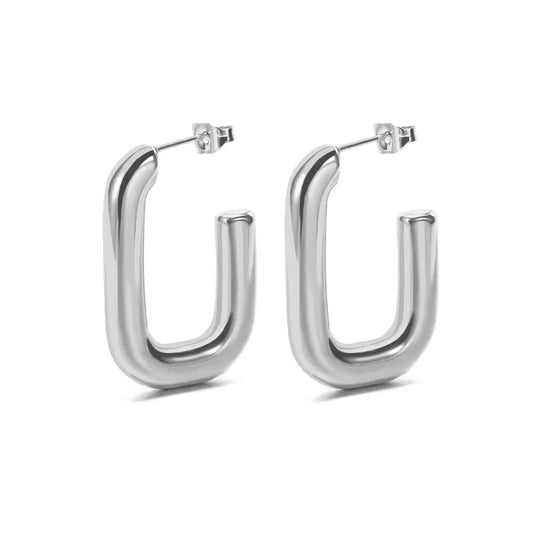 Silver Elated Hoops