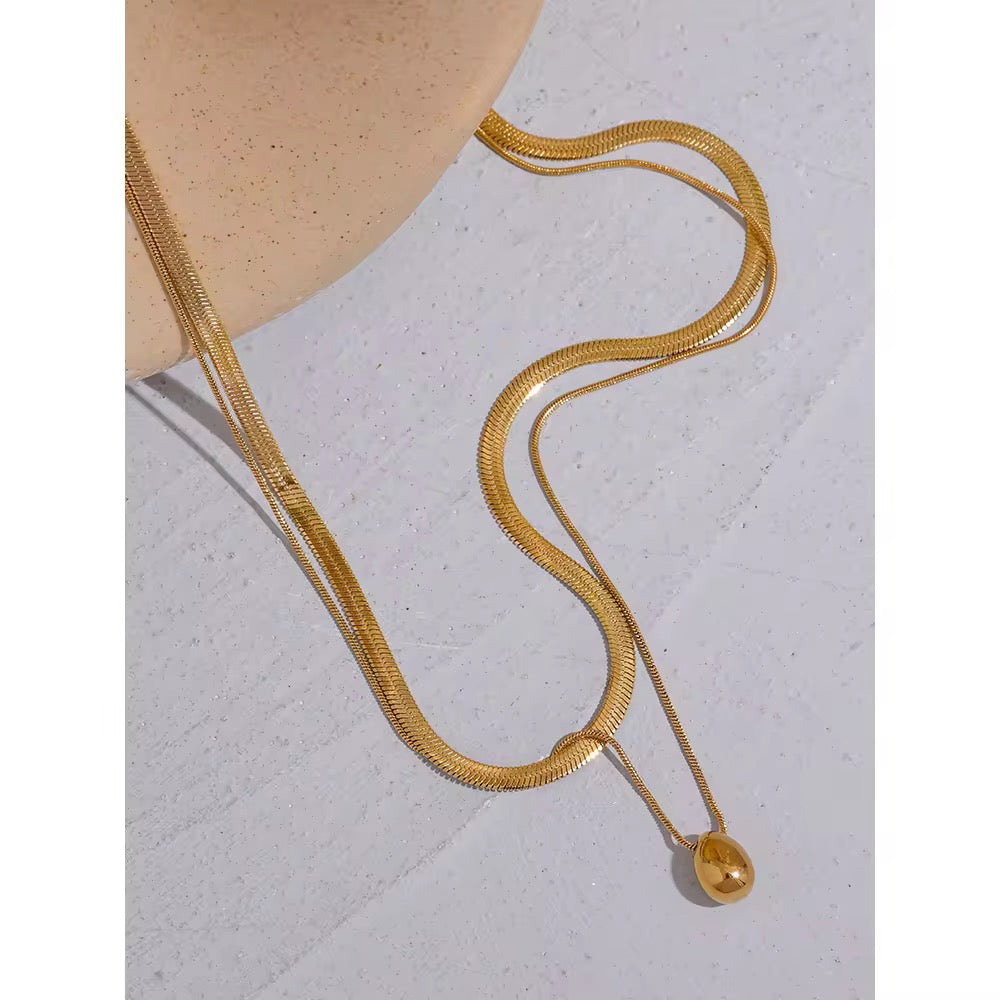 Drop Double Layer Necklace