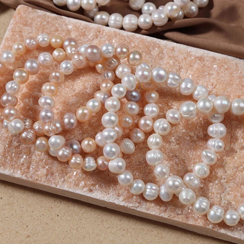 Real Pearl Stretchable Bracelet