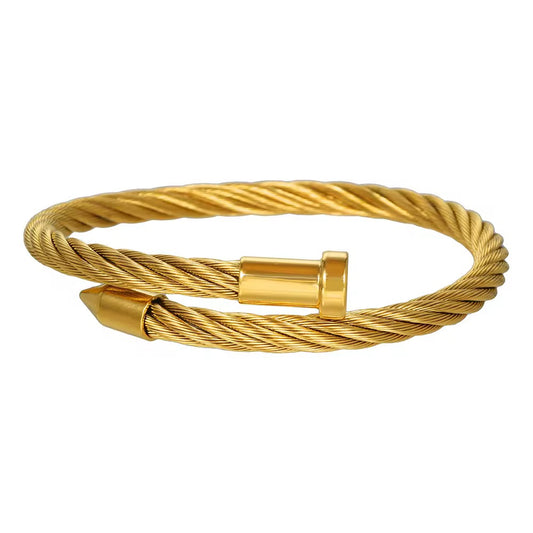 Cable Nail Bangle