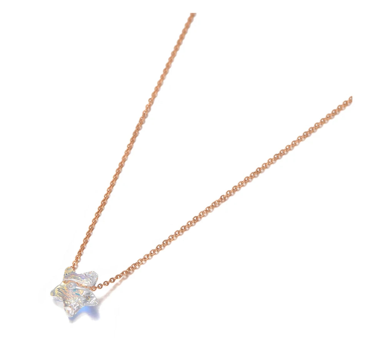 Elsa Star Rose Gold Necklace