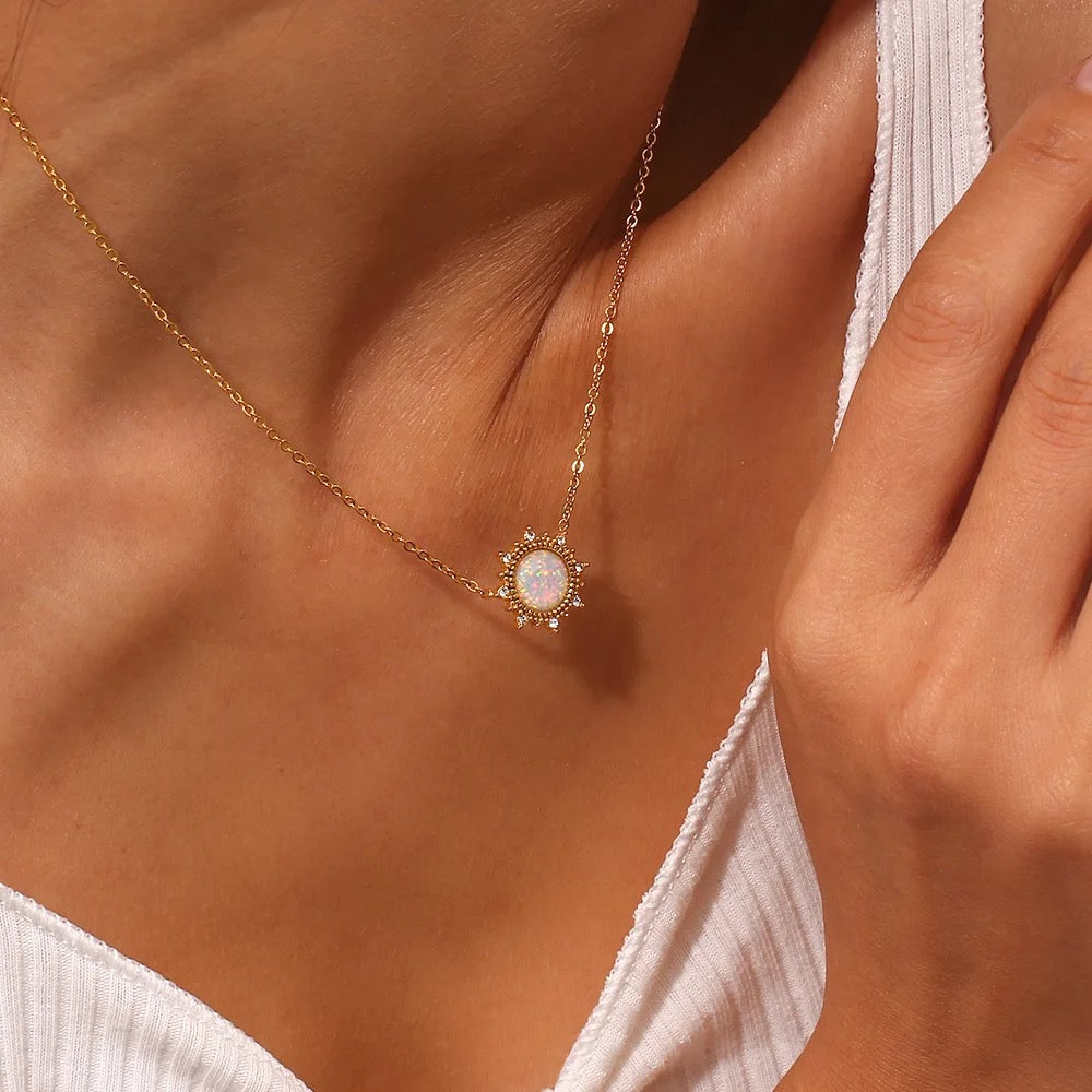 Sun Opal Necklace