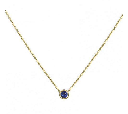 Sapphire Solitaire Necklace