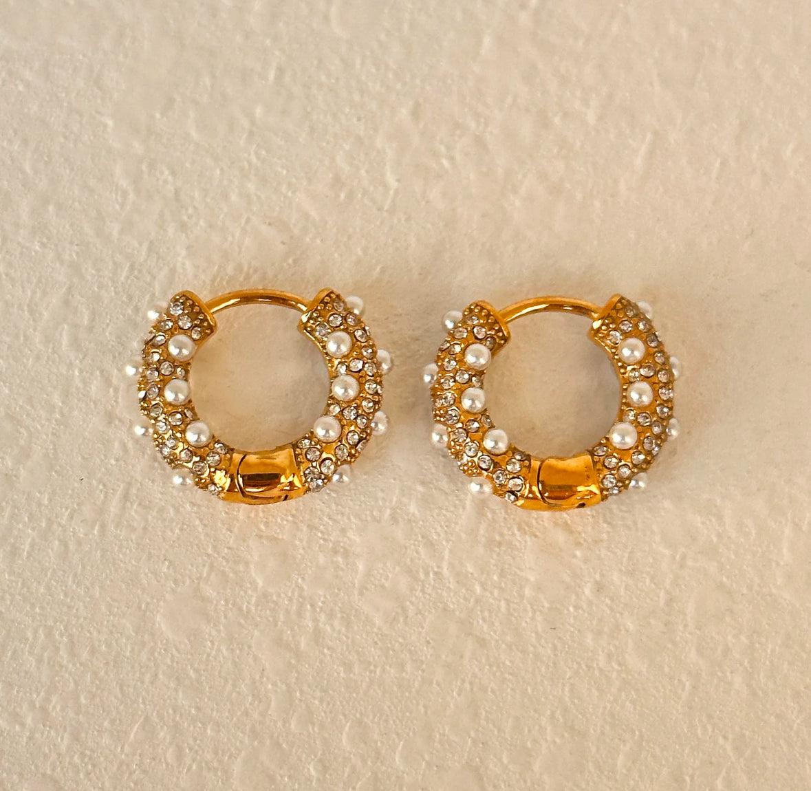 Rain Pearl Hoops