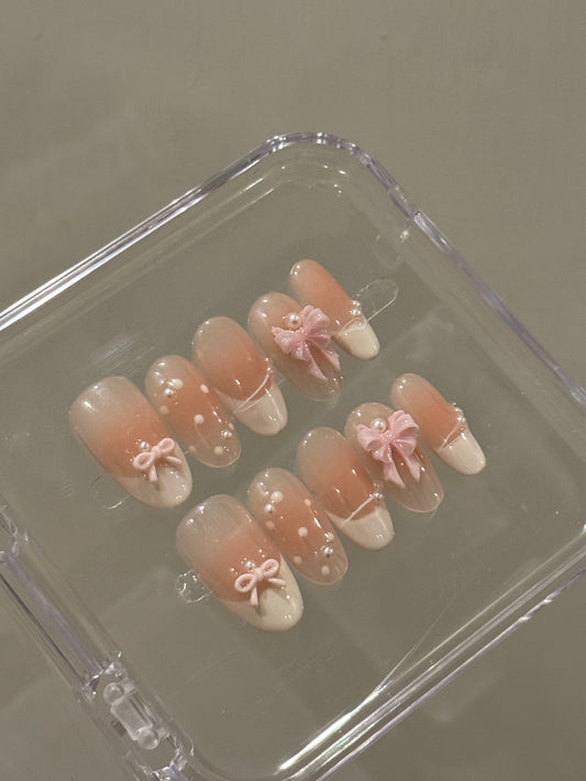 N43 French Bow Nails  Set