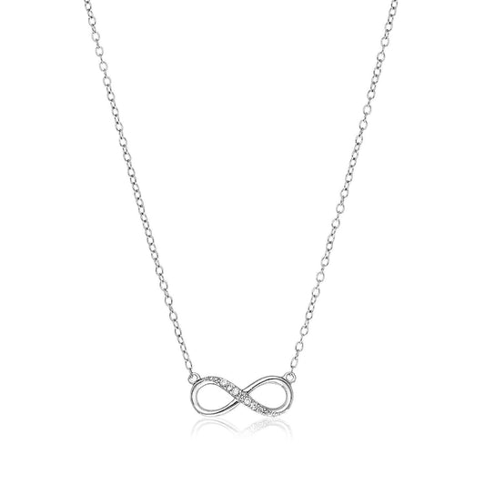 Silver Dainty Infinity Necklace