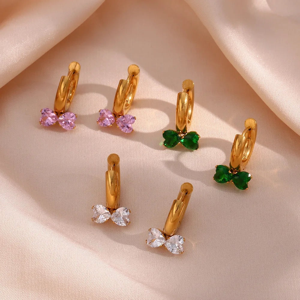 Dainty Bowknot Gold Hoops