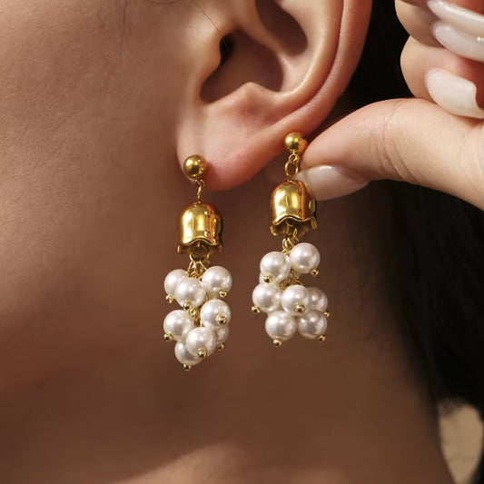 Pearl Bell Earrings