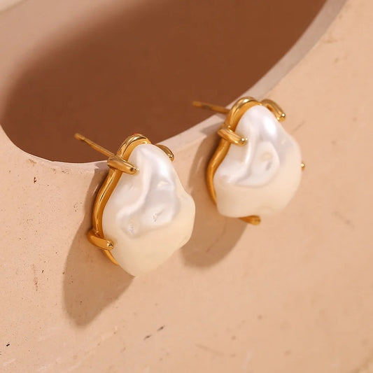 Satin Pearl Studs