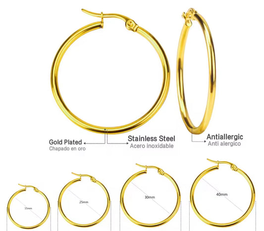 Thin Circle Hoops