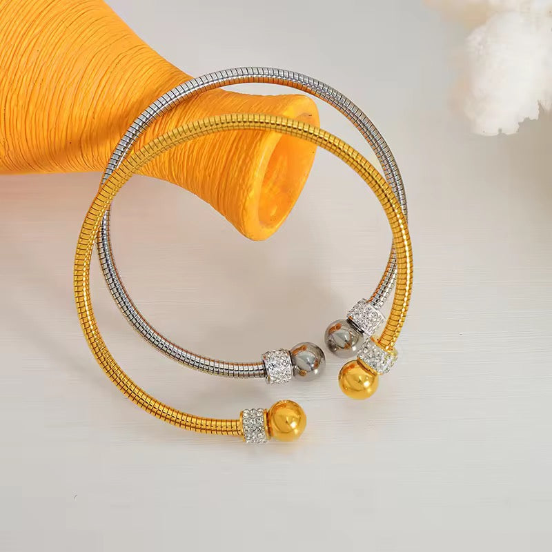 Pearl Coil Bangle