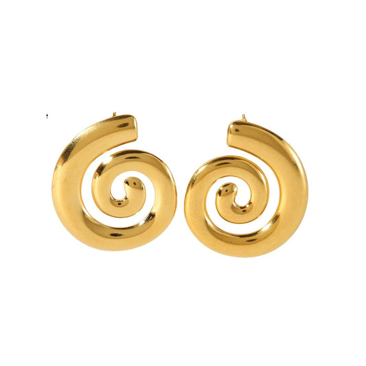 Spiral Conch Gold Studs