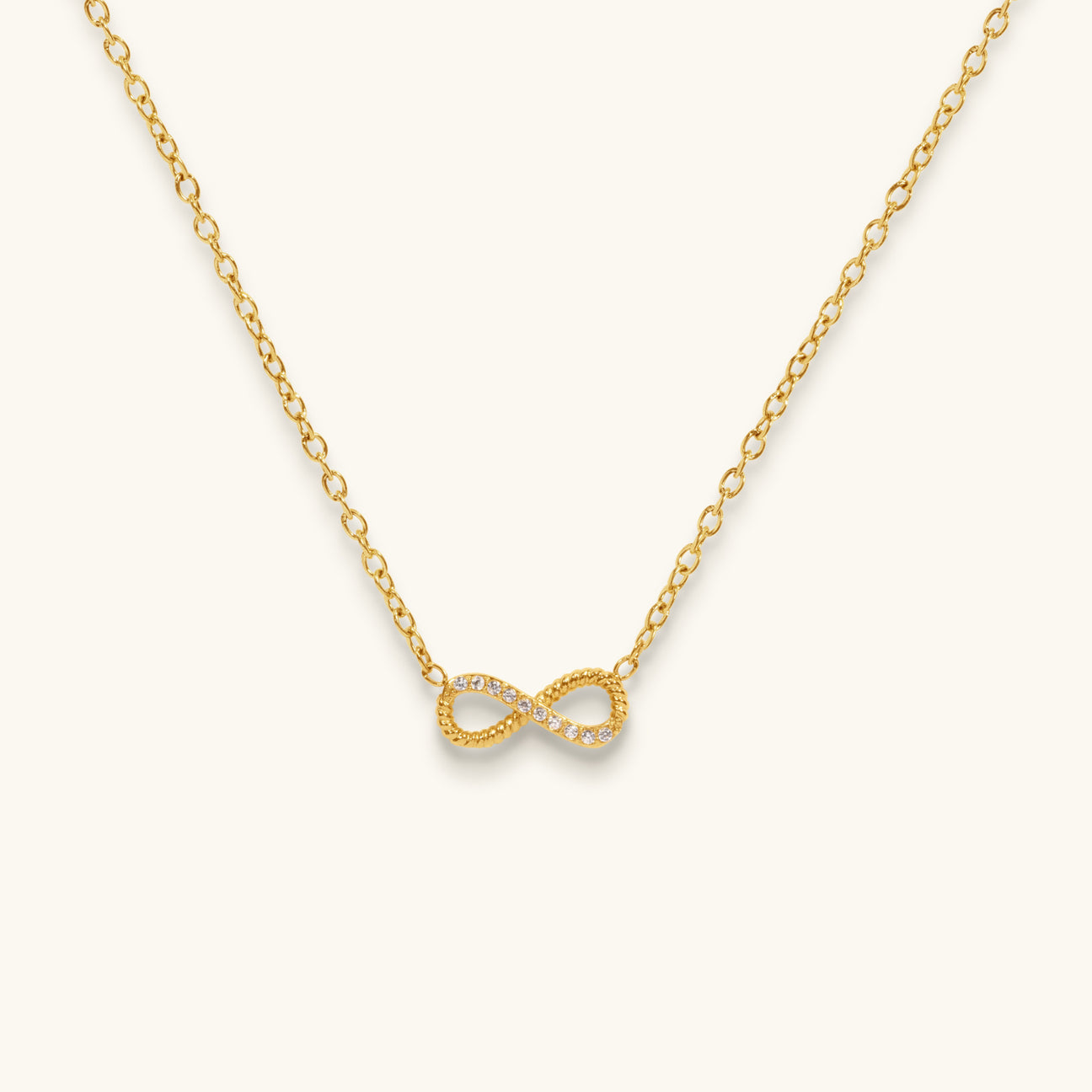 Dainty Zirconia Infinity Necklace