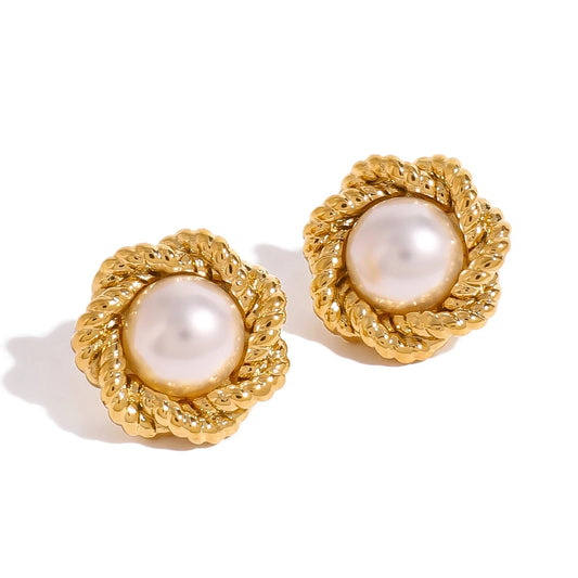 Noor Twisted Pearl Studs