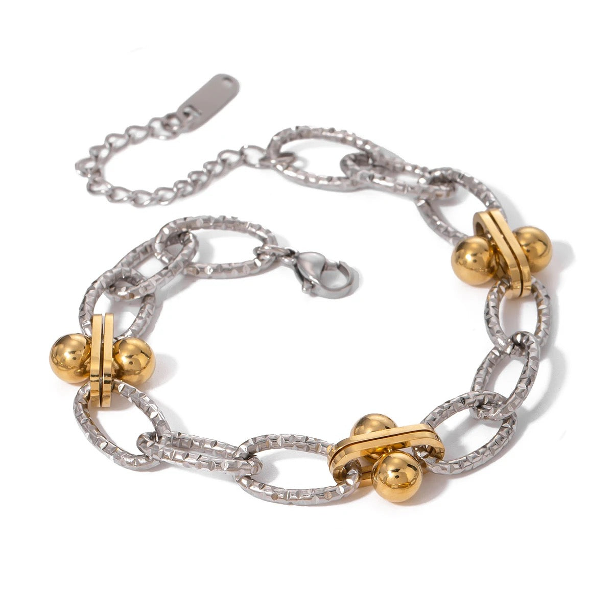 Duo Tone Link Bracelet