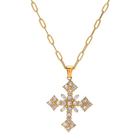 Zirconia Cross Necklace