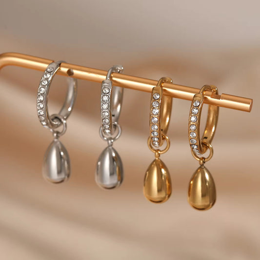 Luna Zirconi Hoops