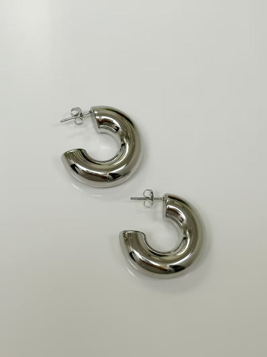 Super Thick Hoops (Color Silver)