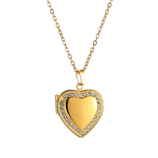 Picture Frame Heart Zircon Necklace