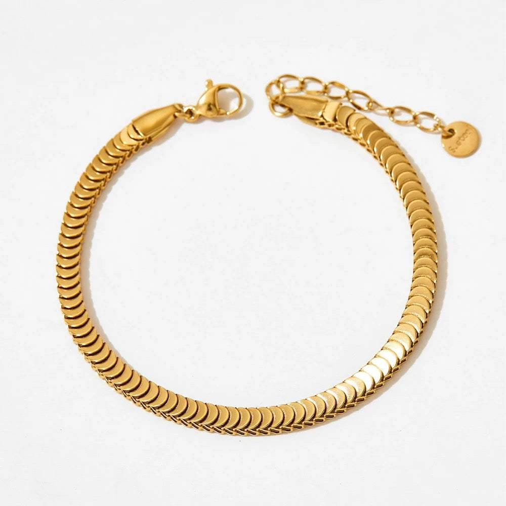 Fish Scale Gold Bracelet