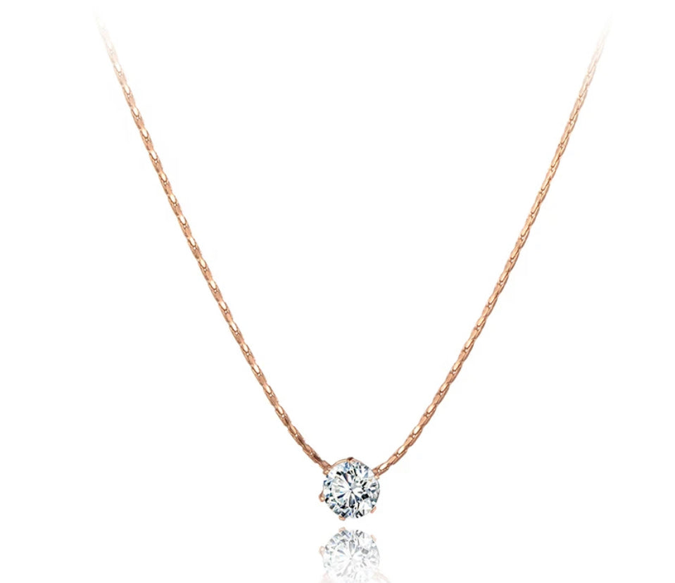 Diamond Rose Gold Necklace