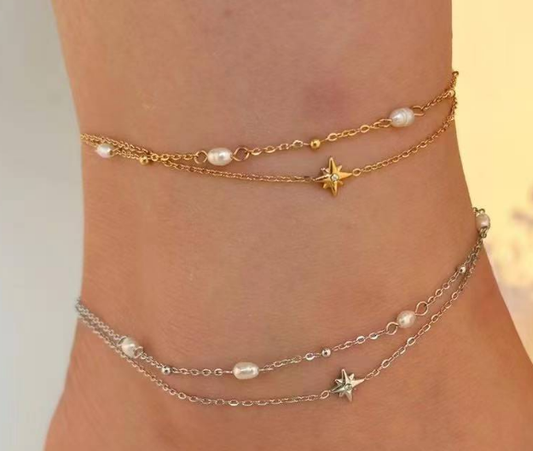 Starry Pearl Anklet