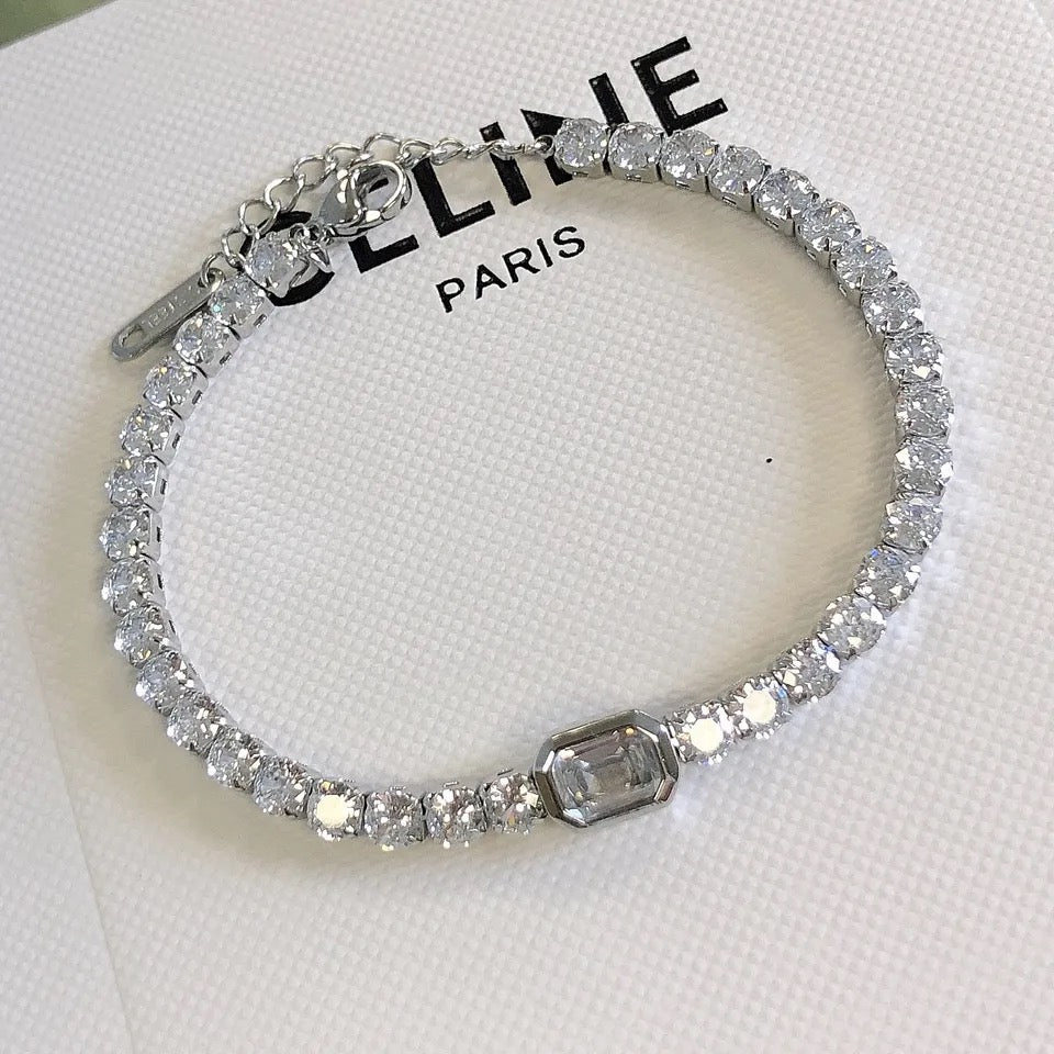 Cêline Silver Diamond Bracelet