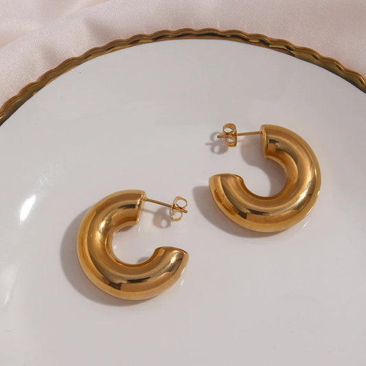 Super Thick Hoops (Colour Gold)