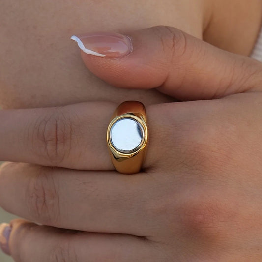 Silver Gold Ring