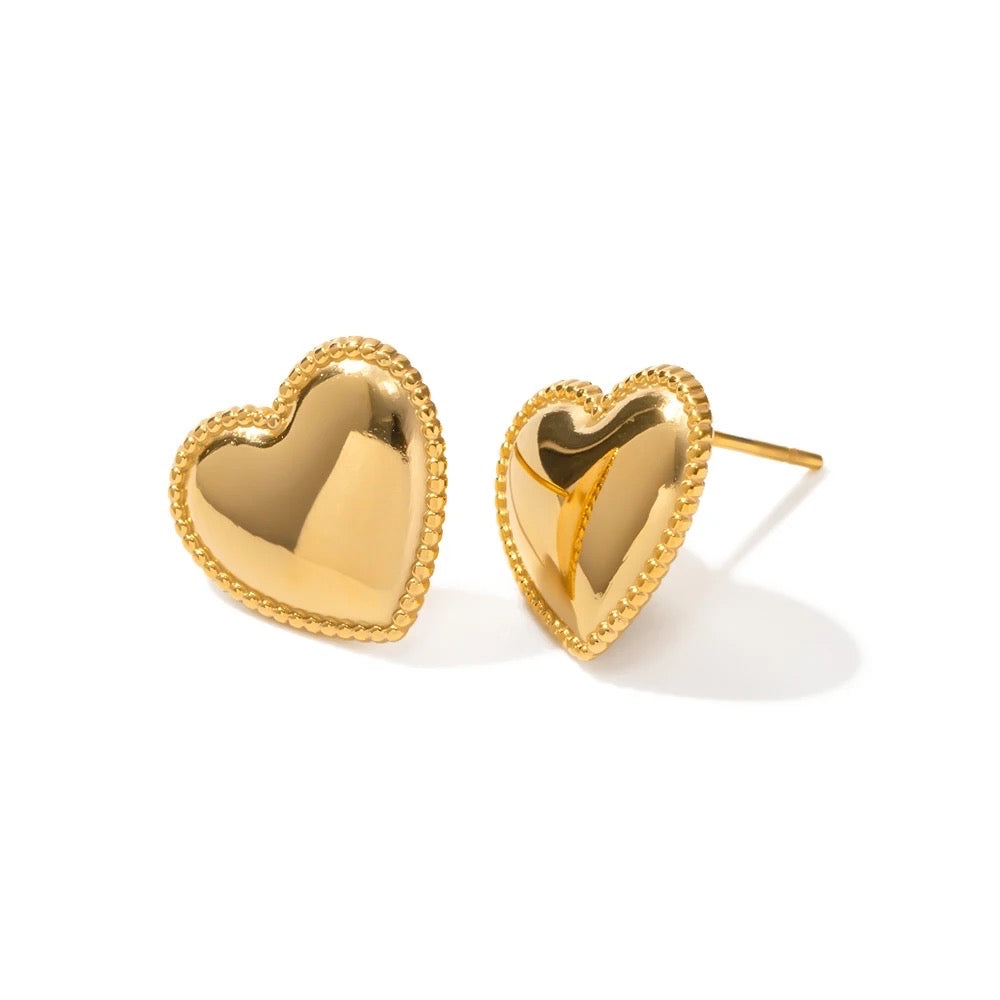 Solid Heart Studs