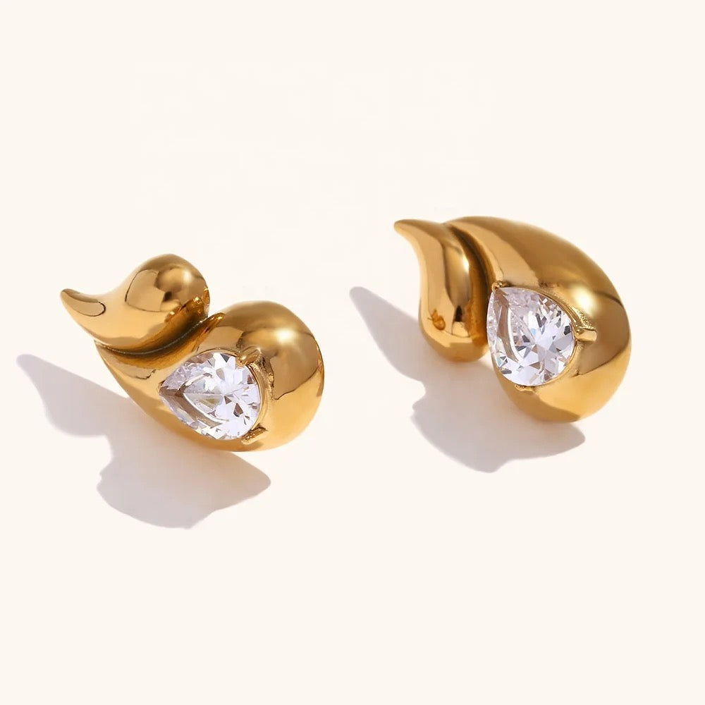 Vida Drop Zircon Studs