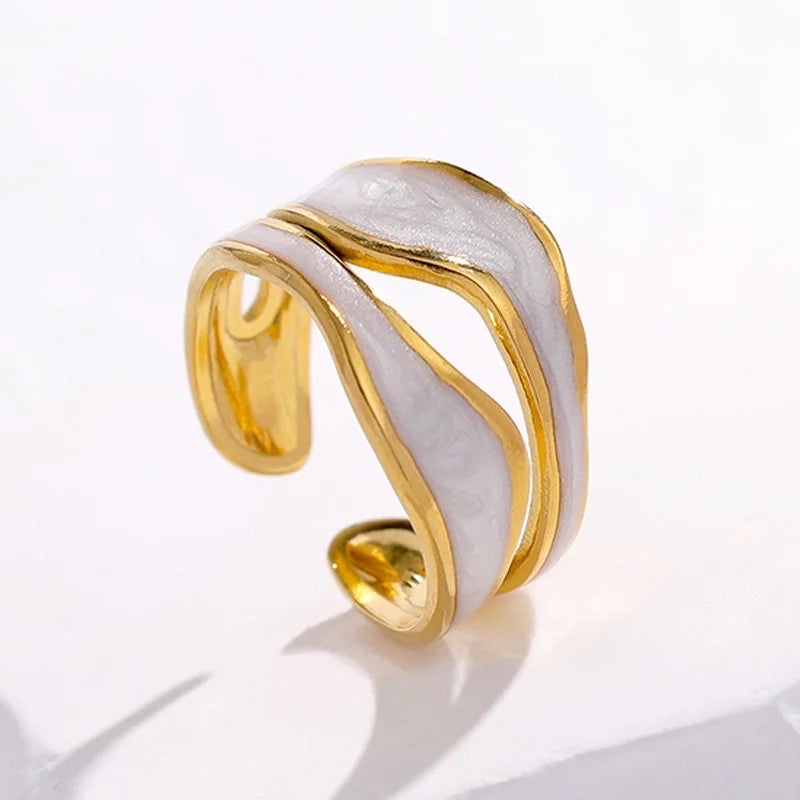 White Irregular Ring