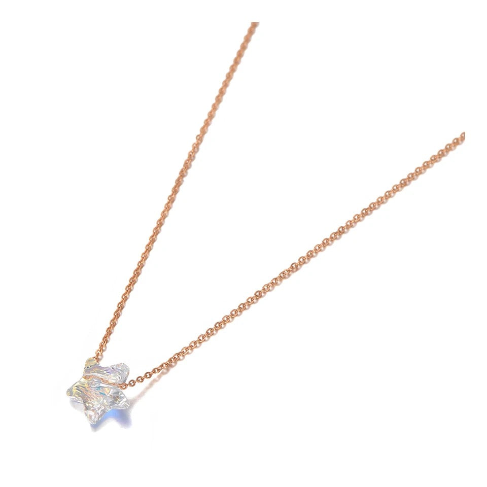 Elsa Star Rose Gold Necklace