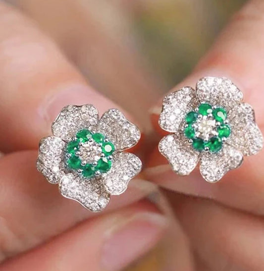 Green Mona Studs