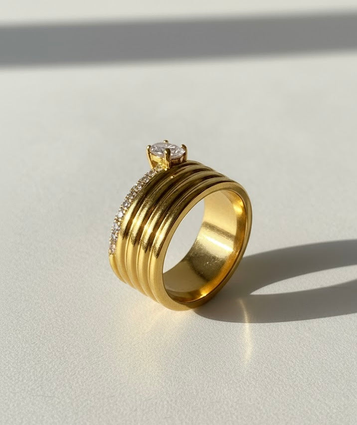 Azure Layered Ring