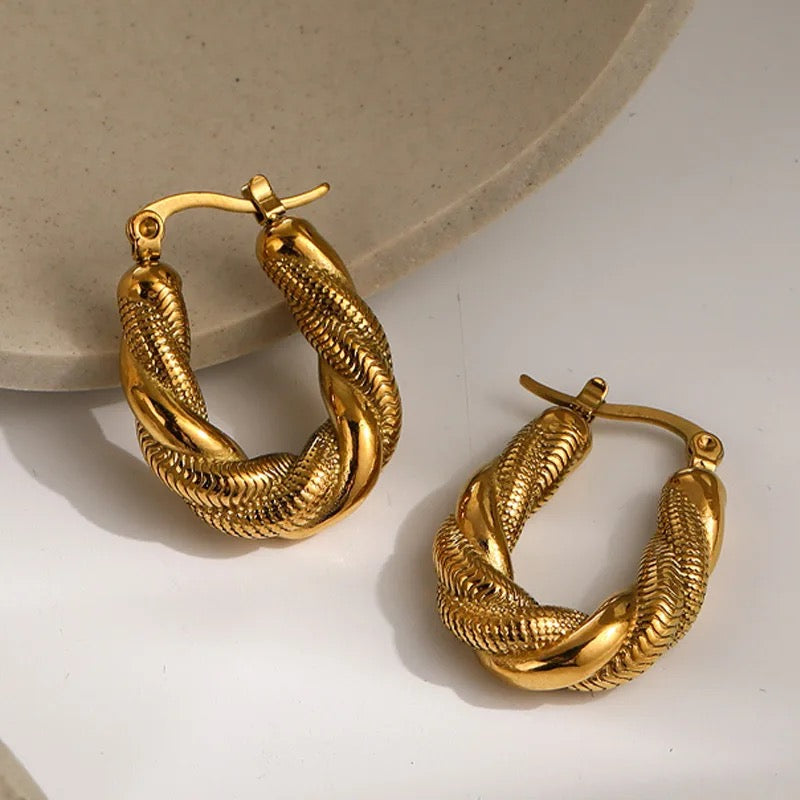 Long Twisted Hoops