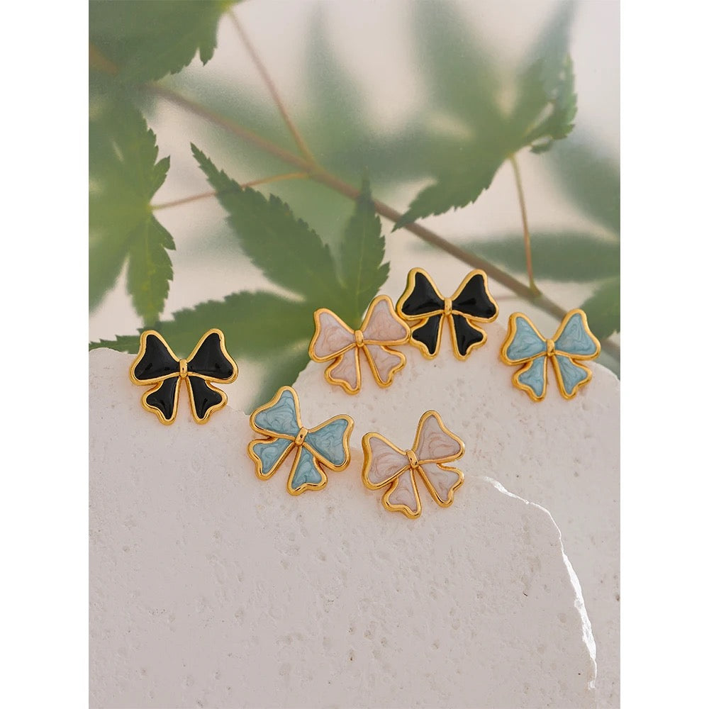 Enamel Bow Studs