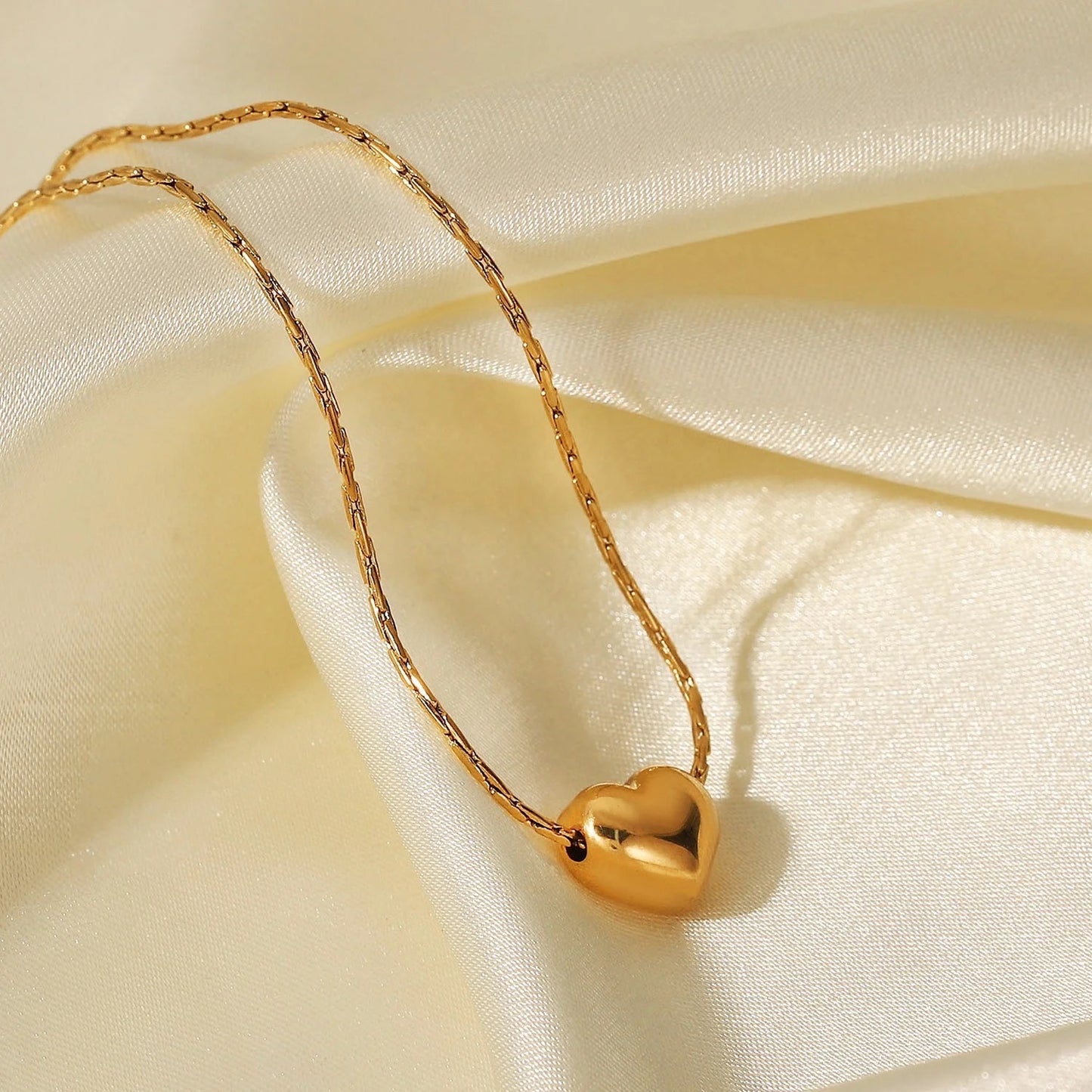 Heart Choker Gold Necklace