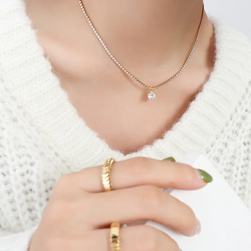 Zirconia Choker Necklace