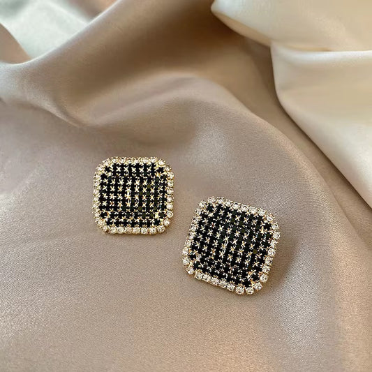 Black Square Studs