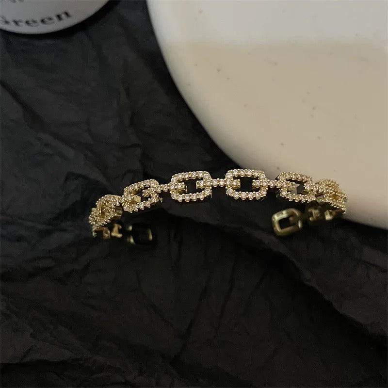 Gold Connector Bangle