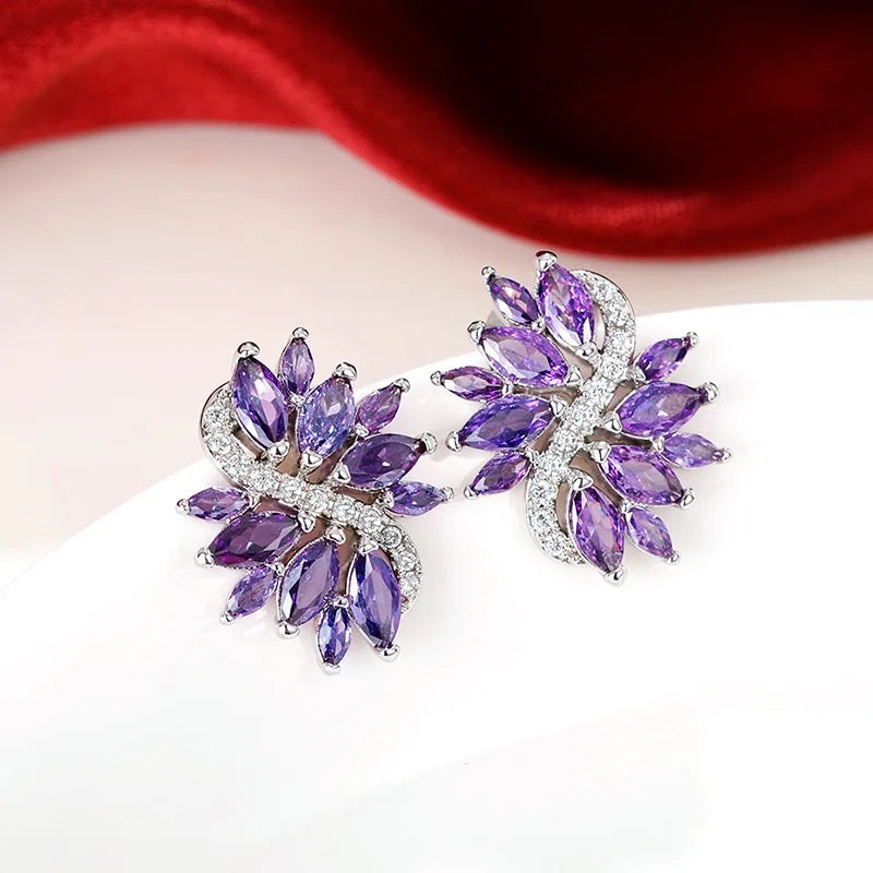 Purple Emaya Zircon Studs