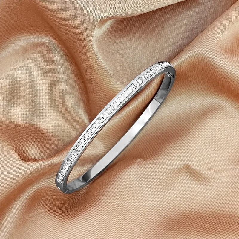 Sleek Zircon Bangle